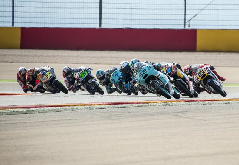 GP ARAGON MOTO GP Moto 3 obrazy stock