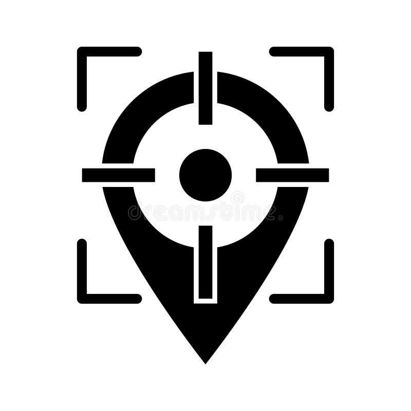 Gps glyph vector icon which can easily modify or edit stock illustration