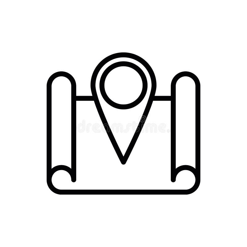 Isolated Gps Mark and Map Line Vector Design Stock Vector
