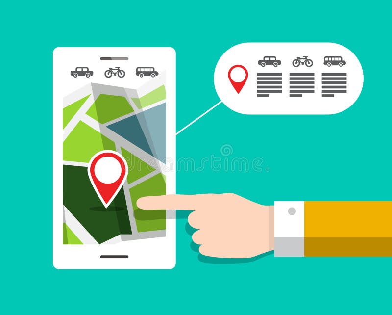 GPS navigeringbegrepp vektor illustrationer GPS navigeringbegrepp vektor illustrationer