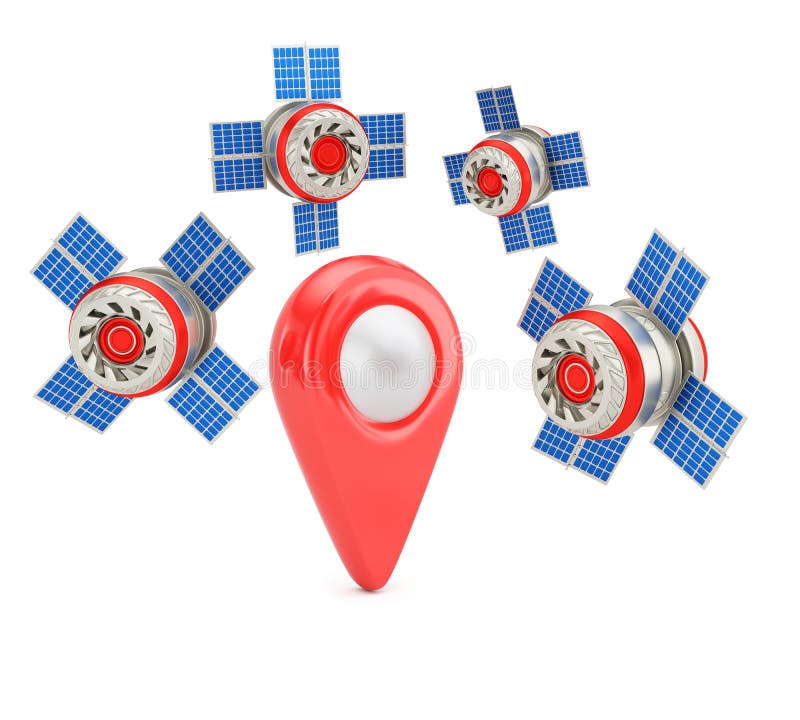 GPS positioning concept stock illustration. Illustration of travel