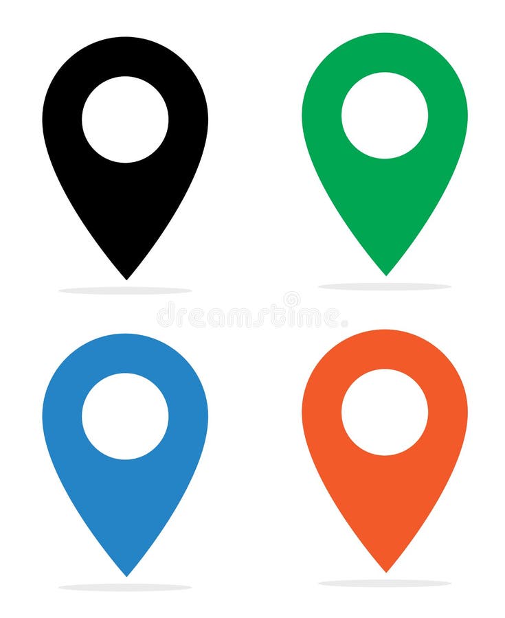 Gps航海应用 集合地图上色在白色背景的象 地图颜色标志 地图点 r 地点别针象 皇族释放例证 Gps航海应用 集合地图上色在白色背景的象 地图颜色标志 地图点 r 地点别针象 皇族释放例证