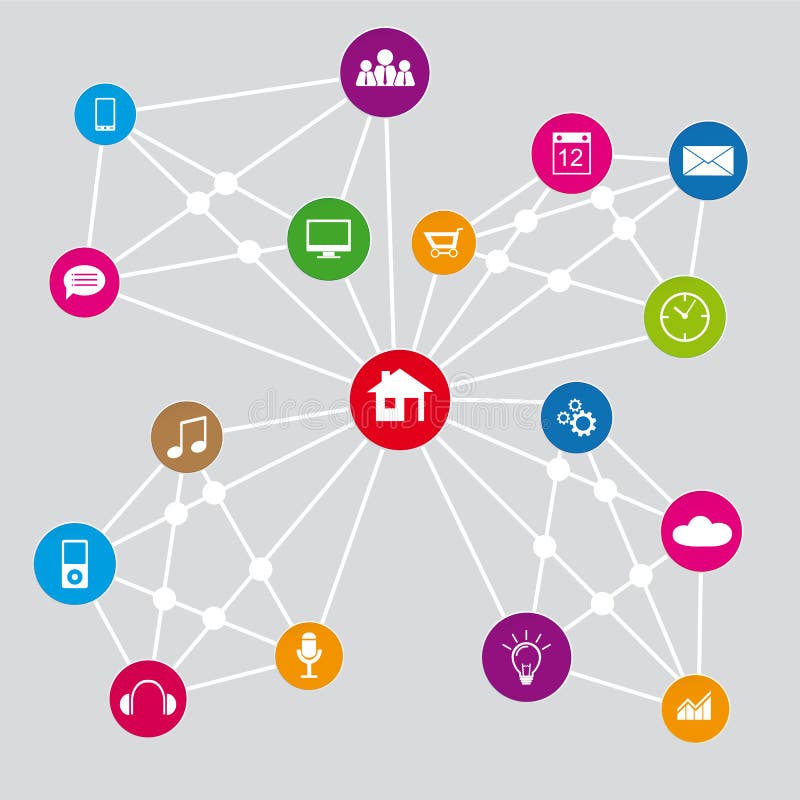 Gráfico Da Informação Da Tecnologia De Rede Com ícones Ilustração do Vetor  - Ilustração de networking, global: 68098747