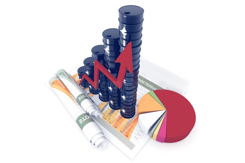 Gráfico De Precios En Alza Del Petróleo Stock de ilustración - Ilustración de finanzas, dinero: 188385970