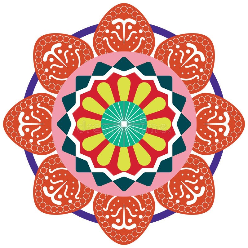 Desenho Gráfico Floral De Mandala Para Colorir Meditação De Página  Ilustração do Vetor - Ilustração de arte, asteca: 217064444