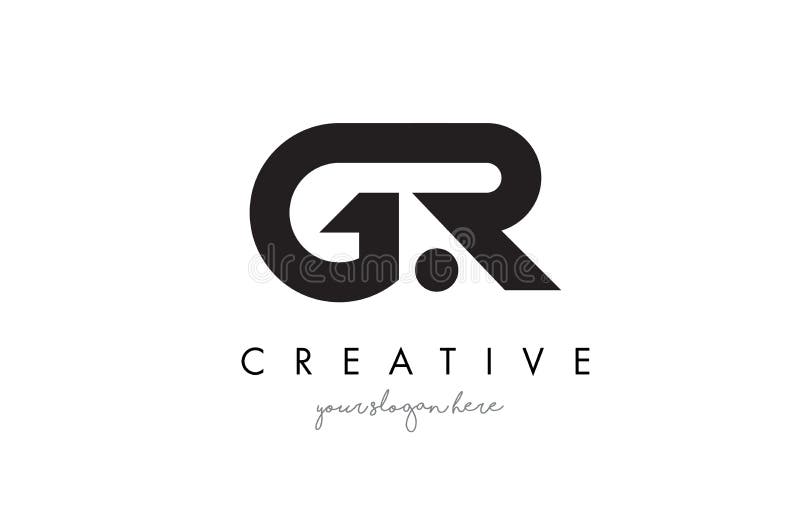 Gr-bokstav Logo Design med idérik modern moderiktig typografi