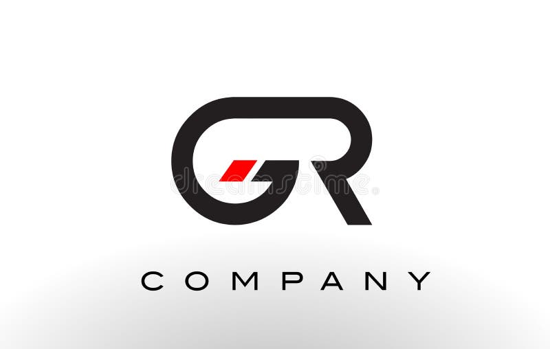 Gr-logo Vektor för bokstavsdesign