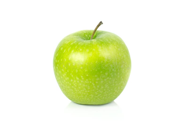 Gr?n Apple isolat p? vit bakgrund arkivbild Gr?n Apple isolat p? vit bakgrund arkivbild