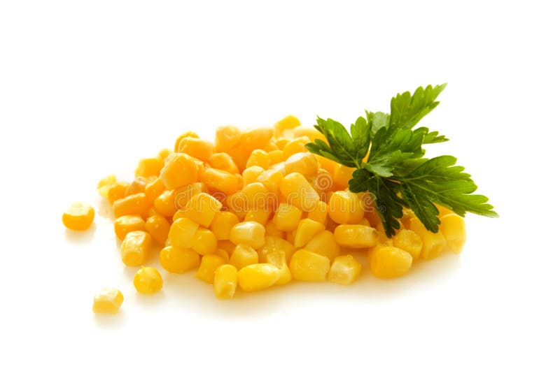 Kolven maïs geïsoleerd op wit stock fotografie