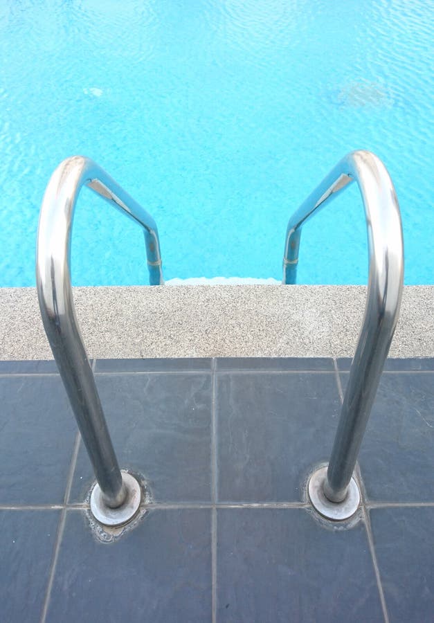 Grab Bars Ladder in Swimming Pool Stock Photo Image of outdoors
