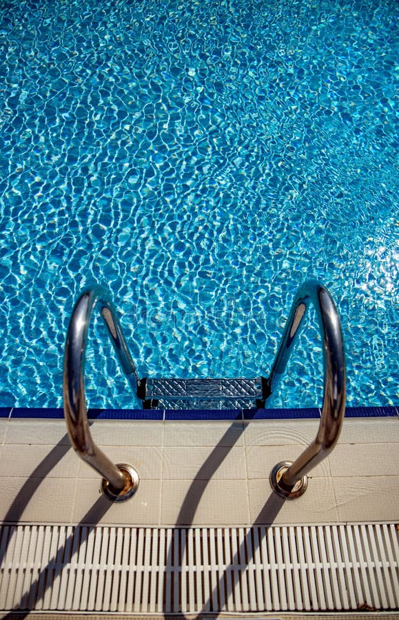 Grab bars ladder in the swimming pool