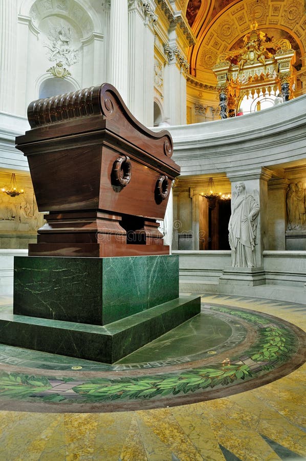 The tomb of Napoleon inside the church of Hotel des Invalides in Paris, France. The tomb of Napoleon inside the church of Hotel des Invalides in Paris, France