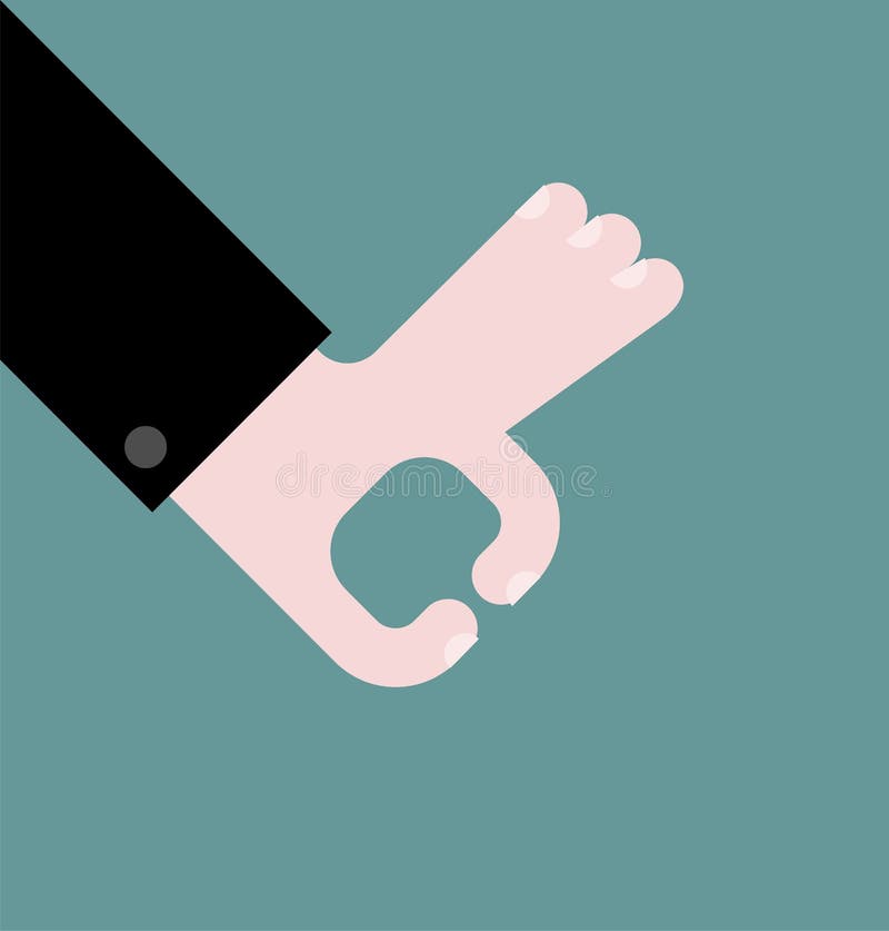 Cartoon Hand Grabbing Vector Illustration Stock Vector