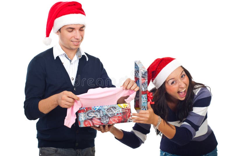 Gracejo do presente do Natal imagem de stock royalty free Gracejo do presente do Natal imagem de stock royalty free