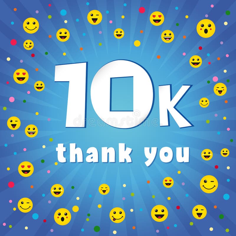 Gracias logotipo de los seguidores 10000k stock de ilustración Gracias logotipo de los seguidores 10000k stock de ilustración