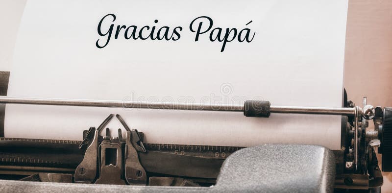 Gracias papa written on paper royalty free stock photo Gracias papa written on paper royalty free stock photo