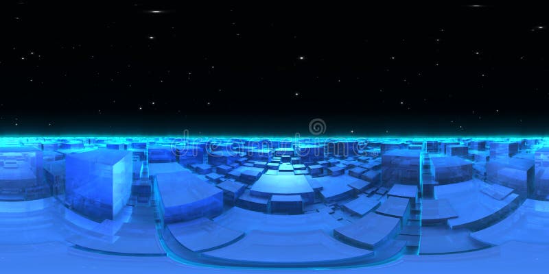 360-Grad-Kubikwelt - Planetenpanorama, equirectangular Projektion, Umweltkarte Kugelförmiges Panorama HDRI