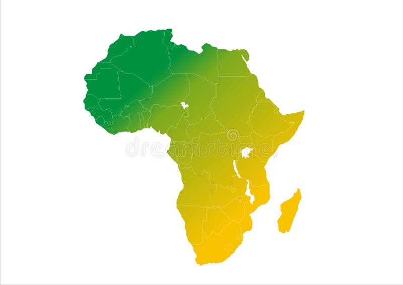 Gradación del continente de África