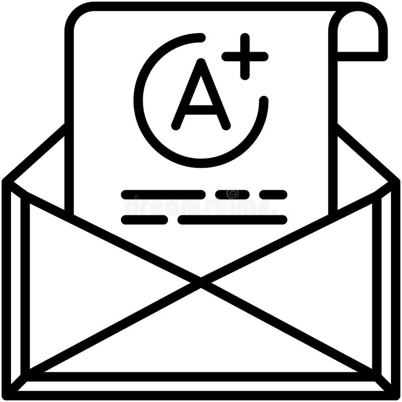 Grade icon, High school related vector illustration stock illustration