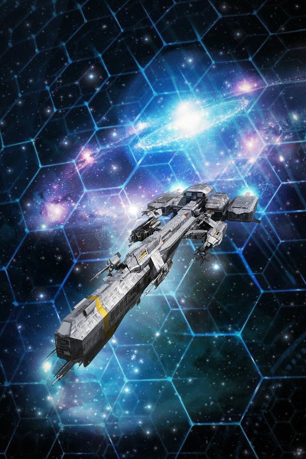 Grade tática da nave espacial e do espaço ilustração royalty free Grade tática da nave espacial e do espaço ilustração royalty free