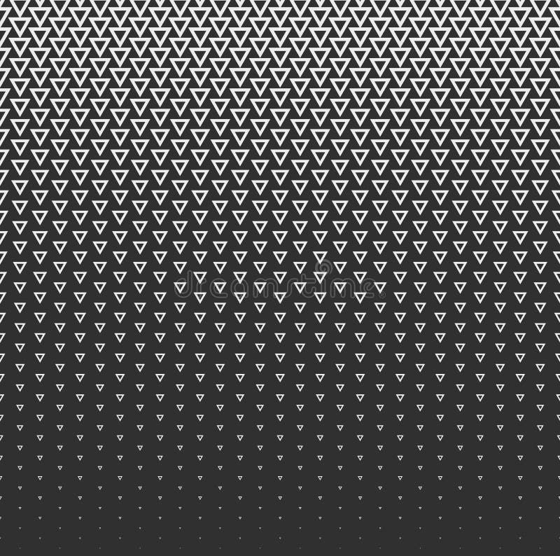 Gradient alb negru semiton vector abstract. triunghi mozaic geometric forme model monocrom royalty free illustration