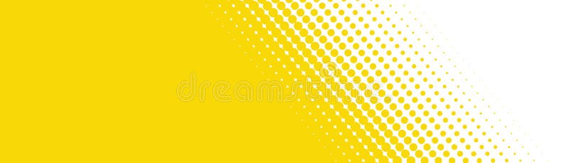 Gradient banner with color transition: Yellow to white stock illustration