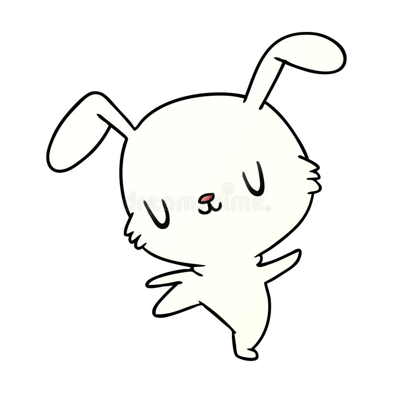 gradient cartoon illustration kawaii cute furry bunny