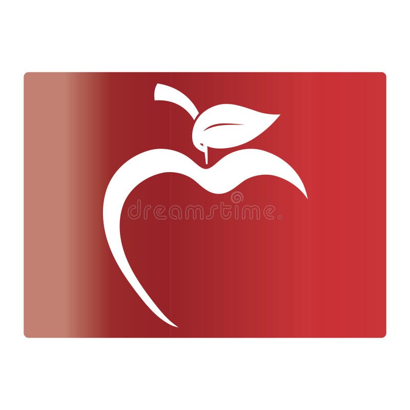 Gradient color apple background vector illustration