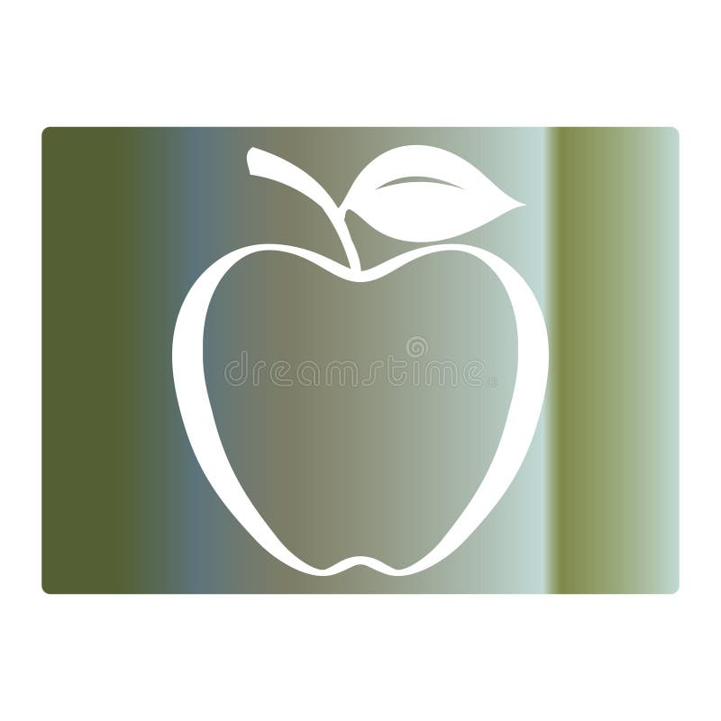 Gradient color apple background vector illustration