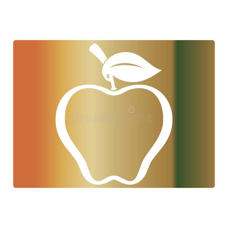 Gradient color apple background vector illustration