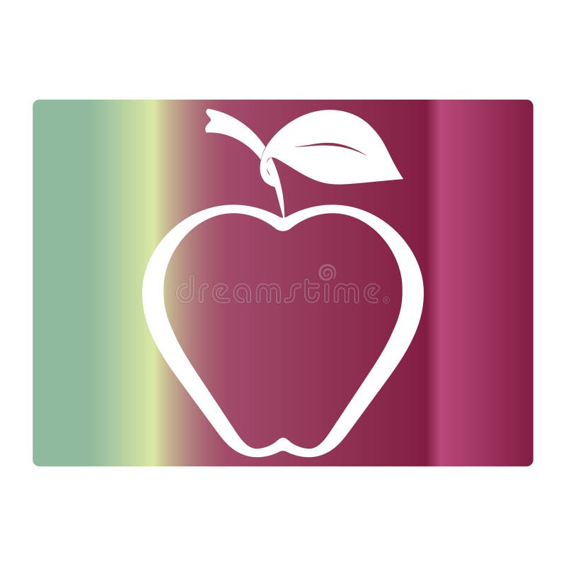 Gradient color apple background vector illustration