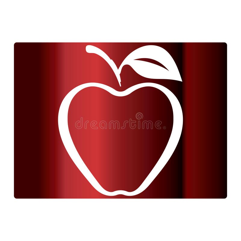 Gradient color apple background vector illustration