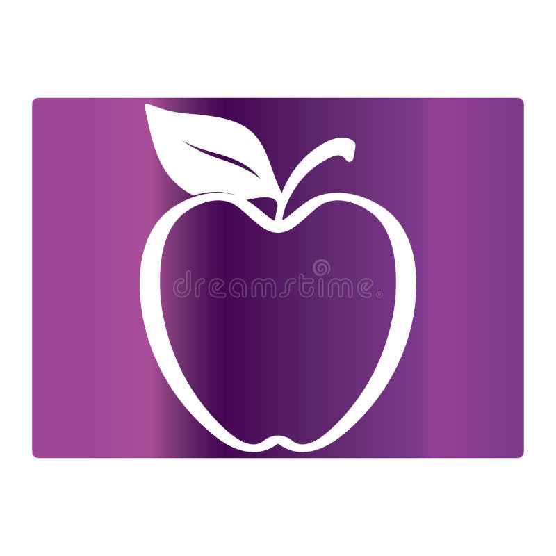 Gradient color apple background royalty free illustration