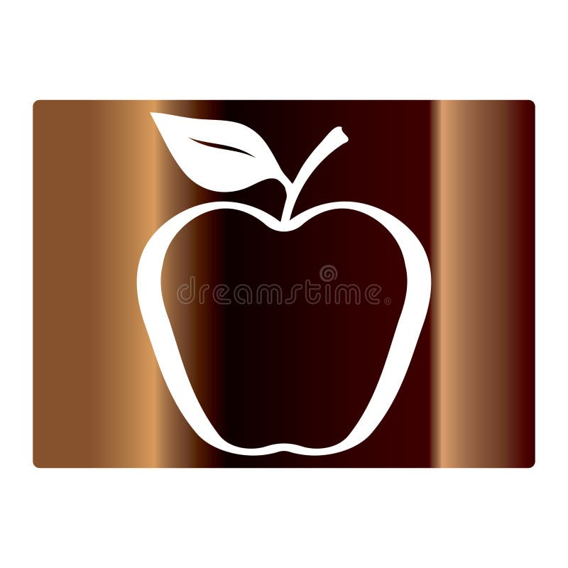Gradient color apple background royalty free illustration