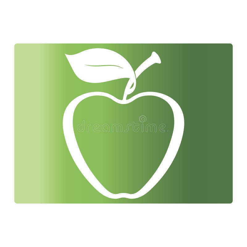 Gradient color apple background stock illustration