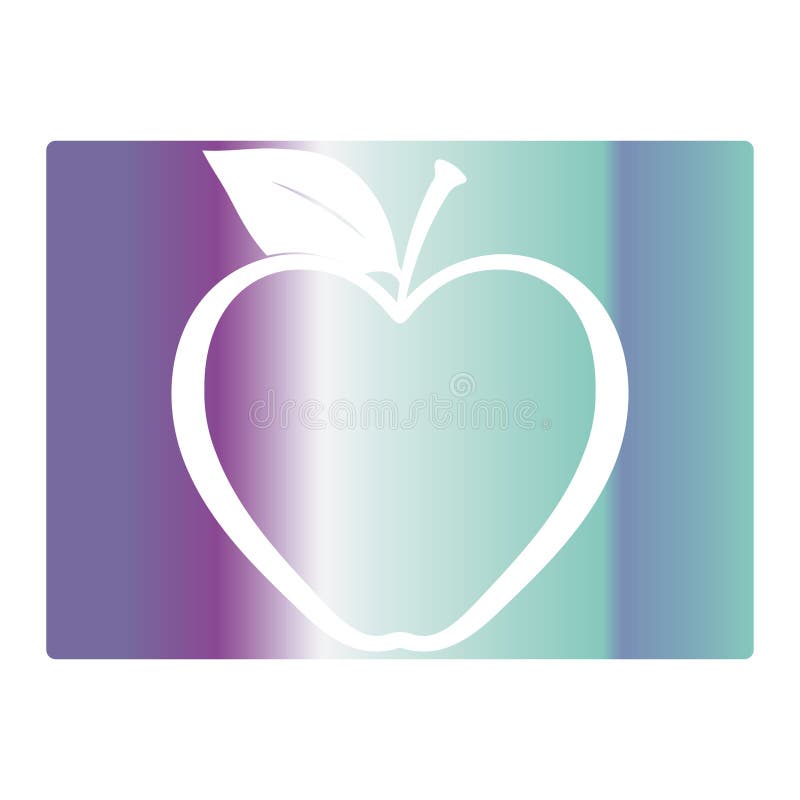Gradient color apple background royalty free illustration