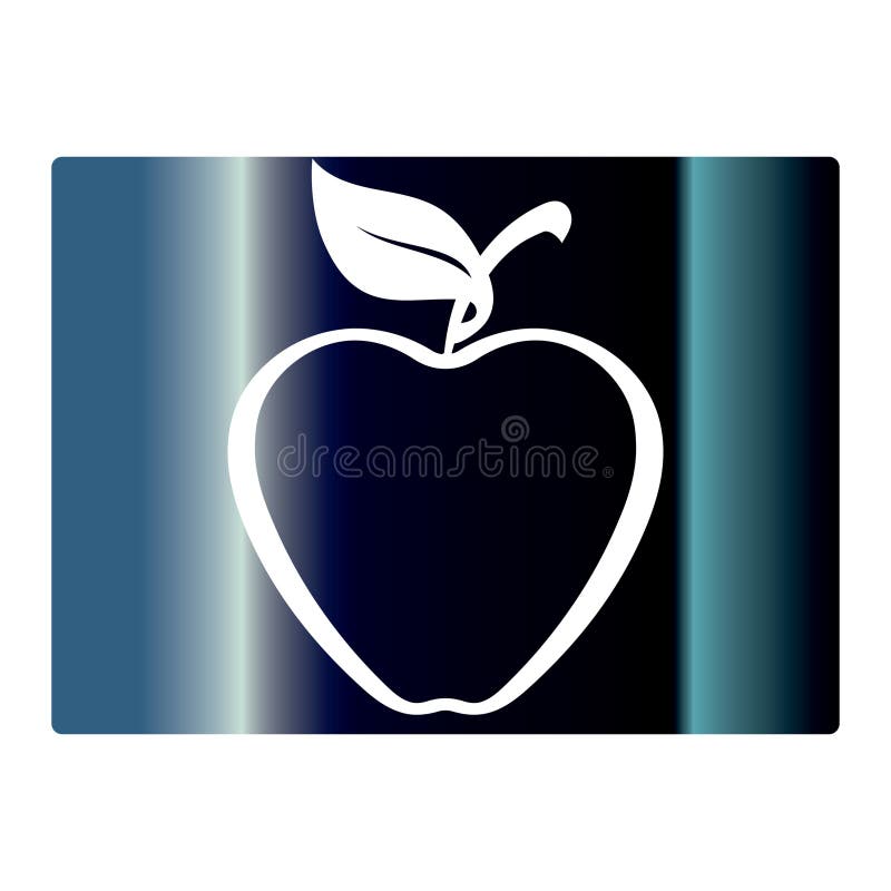 Gradient color apple background stock illustration