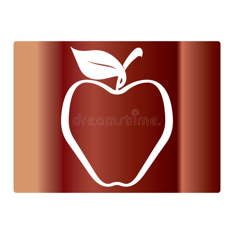 Gradient color apple background royalty free illustration