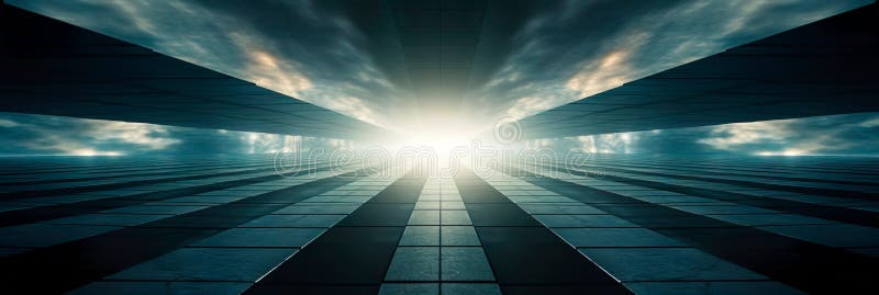 gradient that gives the illusion of warping dimensions, alternate realities.