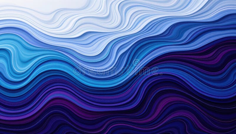 Gradient inspirowany kinetycznymi wzorami fal tekstyliów z turkusów marynarki wojennej ilustracja wektor