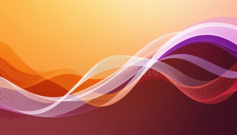 Gradient inspirowany muzycznym tempem przesuwa tempo bursztynowe białe białe i crescendo fiolet z rytmicznym dyfuzją przepływu Generatywna AI