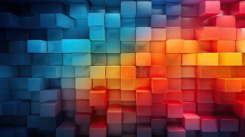 Gradient Lattice: Dynamic Harmony of Colorful Grid vector illustration
