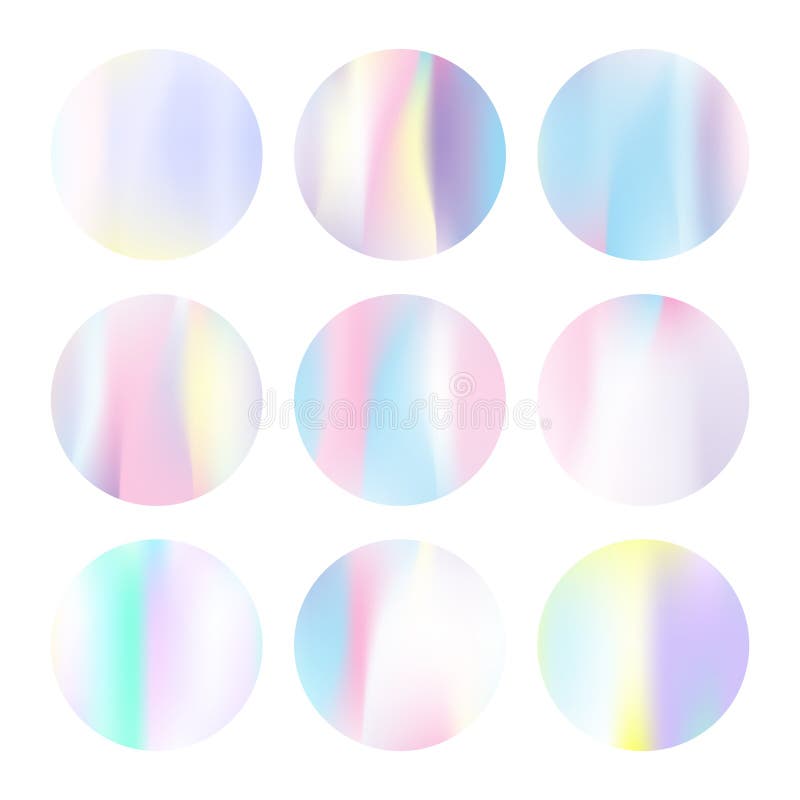 Holographic abstract backgrounds set. vector illustration Holographic abstract backgrounds set. vector illustration