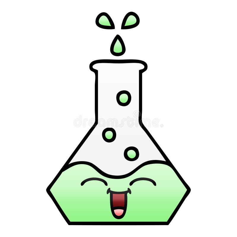 gradient shaded cartoon of a science beaker