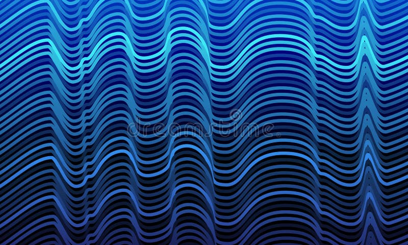 Gradiente de fundo azul abstrato com linhas de ondas ilustração royalty free