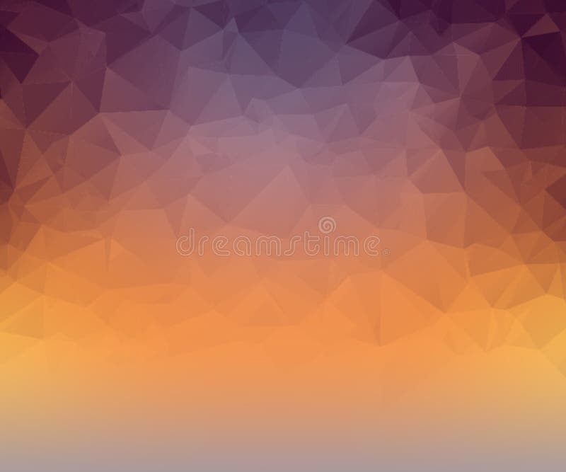 Gradiente poligonale violetto sfocato con tinte giallastre. royalty illustrazione gratis