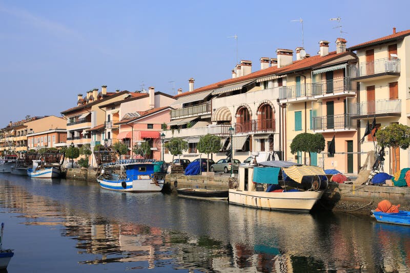 Grado in Italy stock image. Image of port, channel, scenic - 88555237