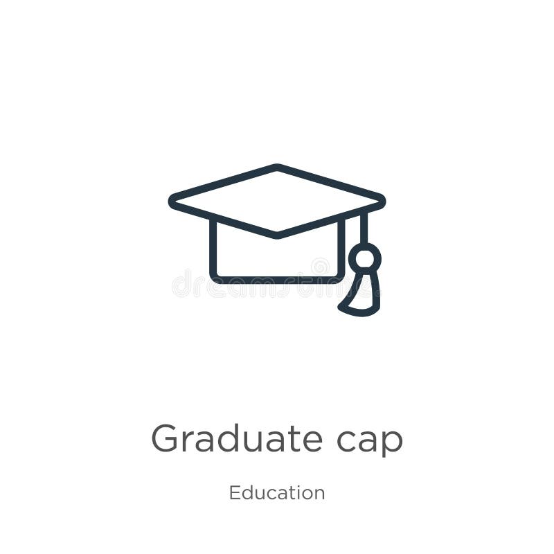 Download Linear Graduation Cap And Diploma Icon From Education Outline Collection. Thin Line Graduation ...