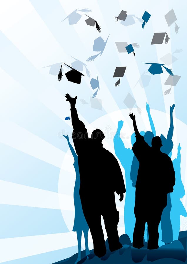 Graduate Celebration Silhouette Stock Vector - Illustration of ...