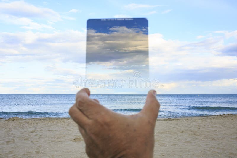 Graduated neutral-density filter in the sky royalty free stock photography Graduated neutral-density filter in the sky royalty free stock photography